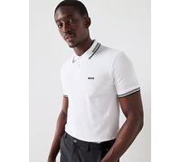 BOSS Mens Golf Paul Slim Fit Polo Shirt - White, White, Size S, Men White