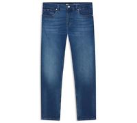 BOSS Mens H-Delaware Blue Slim-fit Jeans in Cashmere-Touch Denim