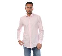 Boss Mens H-Hank-S-Kent Slim Shirt - Pink - 16.5 in - Pink - 100% Cotton