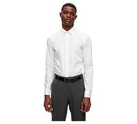 BOSS Mens H-HANK-TUX1-DC-224 Slim-fit Dress Shirt in Easy-Iron Stretch Cotton White