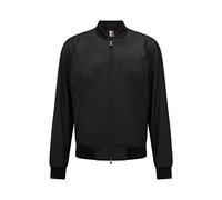 BOSS Mens H-Hanry-BMB-B1 Zip-up Jacket in Virgin-Wool Serge Black