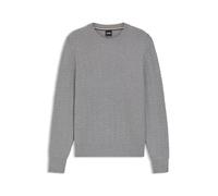 BOSS Mens H-Hitalo Virgin-Wool Sweater with Herringbone Structure