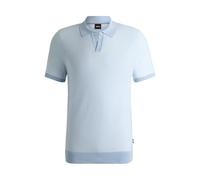 BOSS Mens H-Jianluca Cotton-Blend Knit Sweater with Johnny Collar