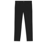 BOSS Slim-fit Hose Aus Strukturierter Stretch-Baumwolle Black