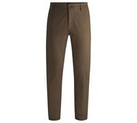 BOSS Mens H-Kane Regular-fit Trousers in Cotton-Blend Twill