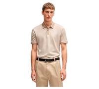BOSS Mens H-Parlay 432 Mercerised-Cotton Polo Shirt with Micro Pattern