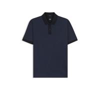 BOSS Mens H-Parlay 432 Mercerised-Cotton Polo Shirt with Micro Pattern