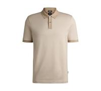 BOSS Mens H-Parlay 432 Mercerised-Cotton Polo Shirt with Micro Pattern