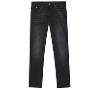 BOSS Maine Regular-fit jeans in super-soft black Italian denim - Style H-Re.Maine, 50520841 Dark Grey 33/34