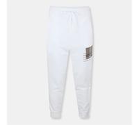 Boss Mens Hadiko Solid Patterned Slim Joggers in White - Size 3XL