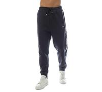 Boss Mens Hadikonos Contrast Striped Jogging Bottoms - Dark Blue - S - Dark Blue - 95% Cotton/5% Elastane