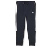 BOSS Mens Hadikonos Stretch-Cotton Tracksuit Bottoms with Stripe Insert