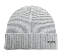 BOSS Mens Fati Ribbed beanie hat in responsible virgin wool