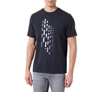 BOSS Mens HBG GRX Degradé Geometric Print T-Shirt Cotton Dark Blue XL