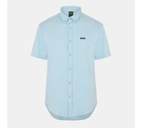 BOSS Mens HBG Motion S Plain Short Sleeve Shirt Light/Pastel Blue M