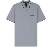 BOSS Mens HBG Paddy Pro Premium Cotton Polo Shirt Short Dark Grey 3XL