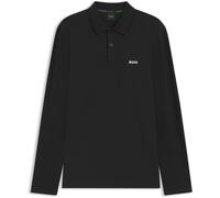 Boss Mens Hbg Plisy Long Sleeve Polo in Black 009 - Size 2XL