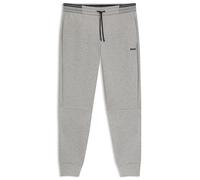 BOSS Mens Pants Zone Cotton-blend tracksuit bottoms with striped trims