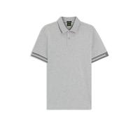 BOSS Mens HBG Zone Sleek Button Up Polo Shirt Short Sleeve Silver XL