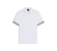 BOSS Mens HBG Zone Sleek Button Up Polo Shirt Short Sleeve White XXL