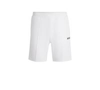 BOSS Mens Headlo MB Active Shorts in Stretch Gabardine with Moisture Management White