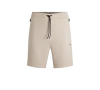 BOSS Mens Headlo Rib Cotton-Blend Shorts with Stretch