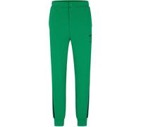 Boss Mens Hover Solid Patterned Slim Joggers in Open Green - Size Large