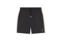 BOSS Mens Iconic Recycled-Material Swim Shorts with Logo and Signature Stripe