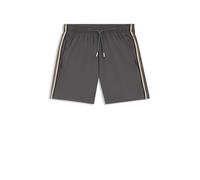 BOSS Mens Iconic Recycled-Material Swim Shorts with Logo and Signature Stripe