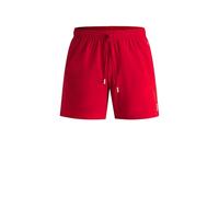 BOSS Mens Iconic Recycled-Material Swim Shorts with Logo and Signature Stripe