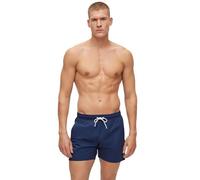 BOSS Mens Iconic Recycled-Material Swim Shorts with Logo and Signature Stripe