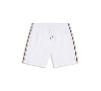 BOSS Mens Iconic Recycled-Material Swim Shorts with Logo and Signature Stripe