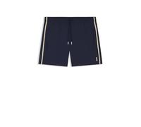 BOSS Mens Iconic Recycled-Material Swim Shorts with Logo and Signature Stripe