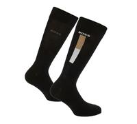 Boss Mens Iconic Stripe Socks (Pack of 2) - Black - Black - 5 UK-8 UK - 73% Cotton/26% Polyamide/1% Elastane
