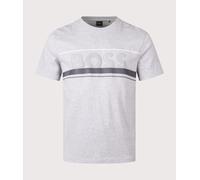 BOSS Mens Iconic Zone Tee T-Shirt - Colour: 042 Silver - Size: Medium