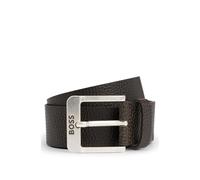 BOSS Mens Jemio-Gr Sz40 Italian-leather belt with logo buckle