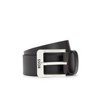 BOSS Mens Jemio Sz40 Logo-buckle belt in buffalo leather