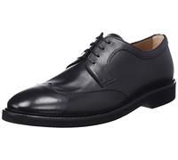BOSS Mens Jerrard Derb Wingtip Derby Shoes in Burnished Leather Size 6 Black