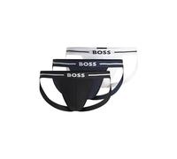 BOSS Mens Jockstrap 3P Bold Three-Pack of Jock-Strap Briefs in Stretch Cotton