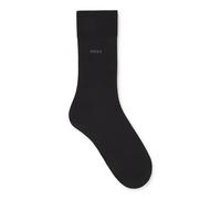 BOSS Regular-length logo socks in a wool blend - Style John RS Uni WO, 50469847 Black 9-11