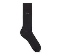 BOSS Regular-length logo socks in a wool blend - Style John RS Uni WO, 50469847 Black 9-11
