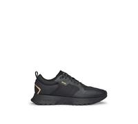 Boss Orange Mens Jonah Mixed-Material Trainers with Mesh Details and Branding - Black - Size UK 10