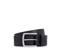 Boss Orange Womens Jor-V Italian-Leather Belt With Logo-Engraved Buckle - Black - Size 38 inches