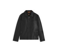 BOSS Men's Jorest Leather_Outerwear, Black, 40