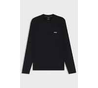 BOSS Mens Jumper Dark Blue Round Neck Knitwear With Logo - Momentum_Lite Size M