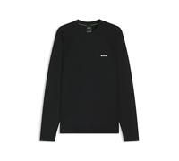 BOSS Mens K Momentum-Lite CN Cotton-blend sweater with body-mapping and contrast logo Black