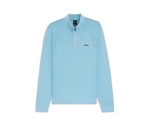 BOSS Mens K Momentum-Lite MN Cotton-Blend Sweater with Quarter Zip and Body-Mapping