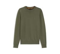 BOSS Mens Kanovano S Knitted Sweater in Cotton and Cashmere with Logo Label