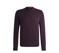 BOSS Mens Kanovano S Knitted Sweater in Cotton and Cashmere with Logo Label