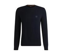 BOSS Mens Kanovano S Knitted Sweater in Cotton and Cashmere with Logo Label